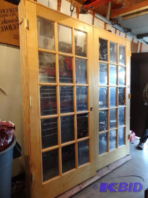 lot 49 image: Brand New French Doors. Still has the Plastic...
