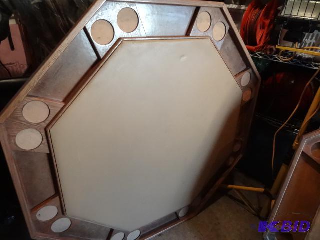 lot 51 image: Fold Up Wood Poker Table 48 X 48...