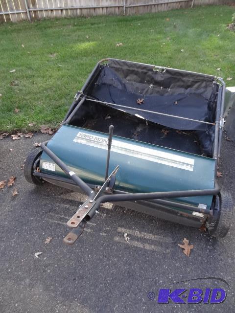 lot 7 image: Yard Man 42" Pull Behind Lawn Sweeper...