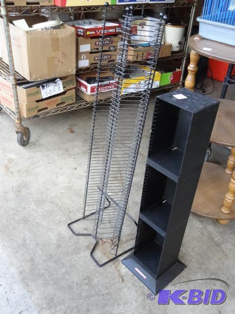 lot 73 image: 2 Racks for Holding CDS. 1 is Metal and 1 is...