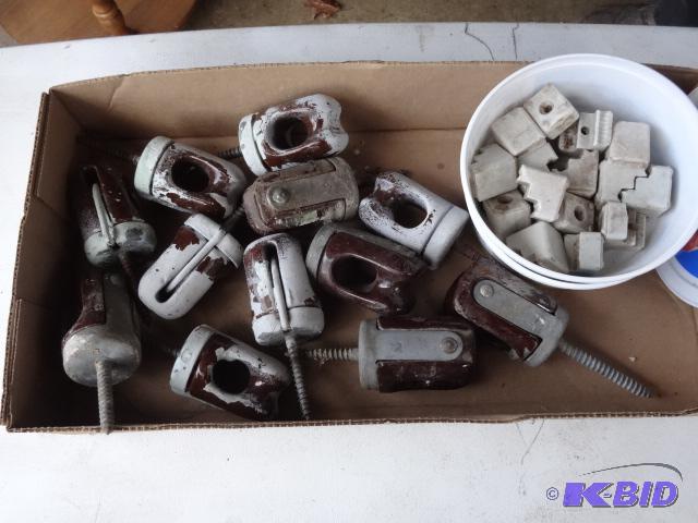 lot 80 image: Vintage Electrical Line Insulators....