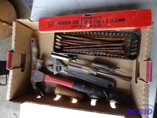 lot 98 image: Box of Misc Tools...