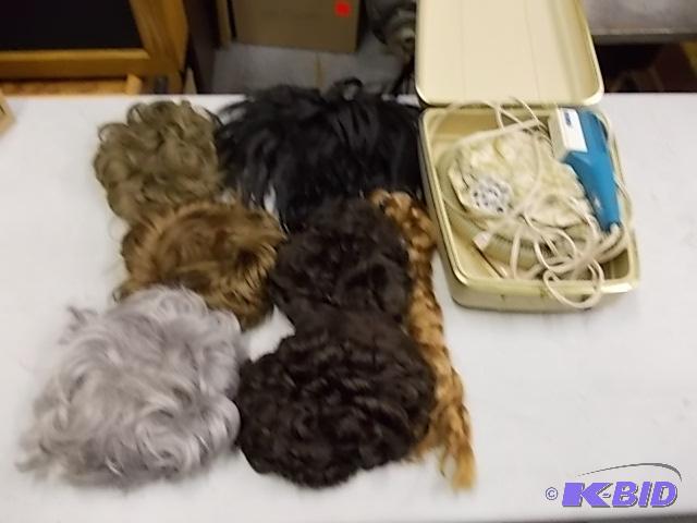 Vintage Wigs, Hair Pieces, Hair Dryers...