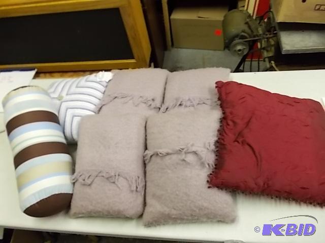 7-Assorted Decorative Throw Pillows...