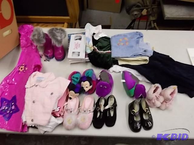 Lot Of Little Girl Clothes, Shoes, Boots (Inf...