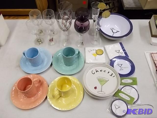 Box Lot Of Goblets, NEW Party DIshes, Dessert...