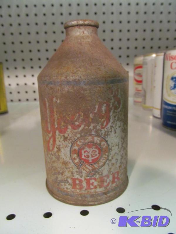 lot 10 image: Yoergs Beer 10oz Cone Top Beer Can