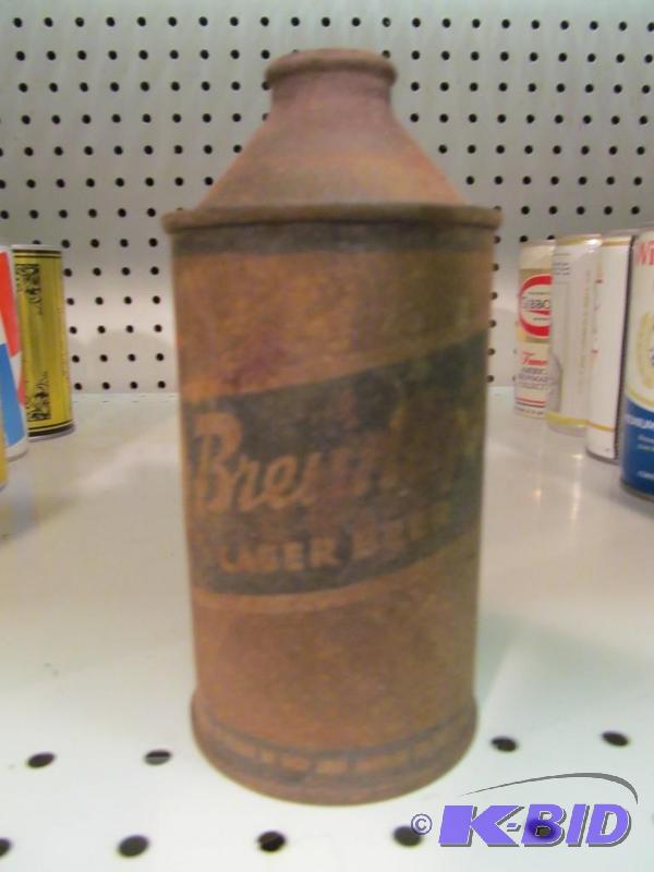 lot 11 image: Breunigs Beer 12 oz Cone Top Beer Can