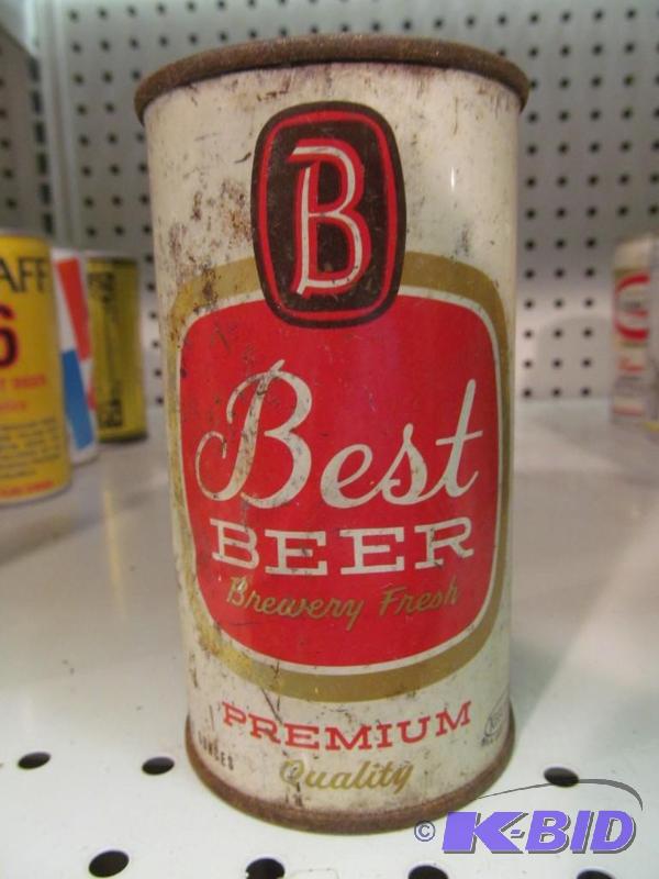 lot 18 image: Best Premium Beer 12oz Flat Top Beer Can