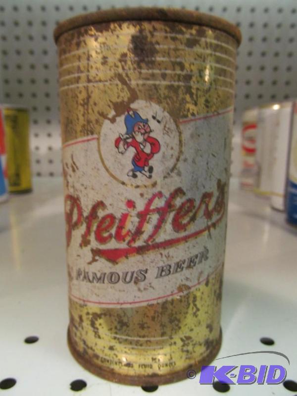 lot 20 image: Pfeiffers Famous Beer 12oz Flat Top Beer Can