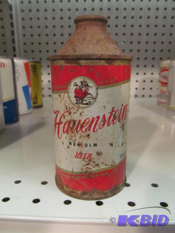 lot 3 image: Hauenstein Beer 12oz Cone Top Beer Can