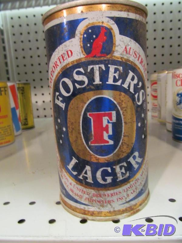 lot 32 image: Fosters Lager Beer 740ml Pop Top Beer Can