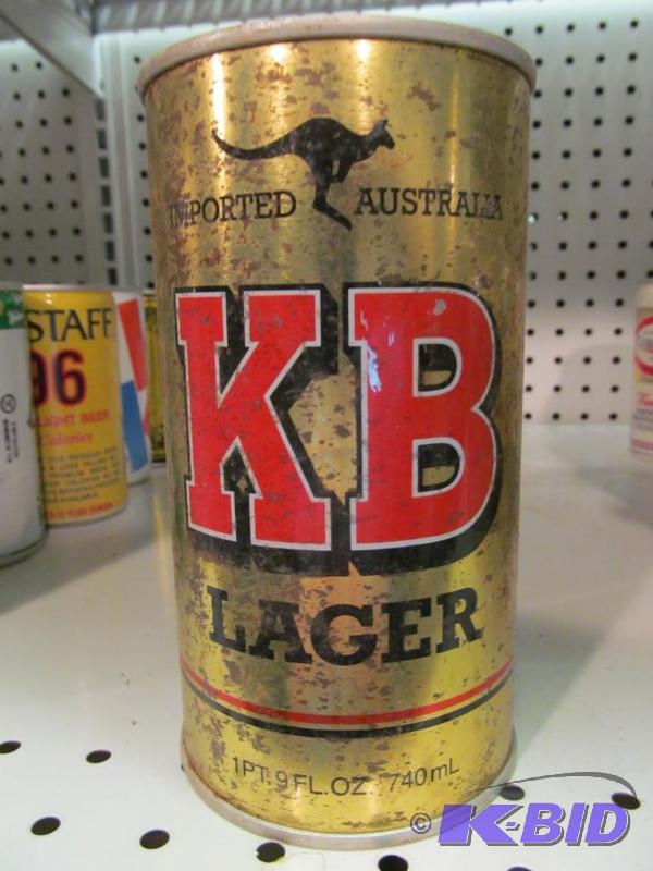 lot 38 image: Tooth KB Lager Beer 740ml Pop Top Beer Can Unopened (Full)