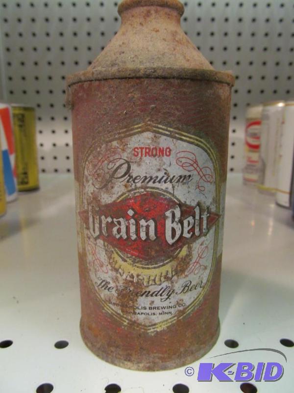 lot 8 image: Grain Belt Beer 12oz Cone Top Beer Can