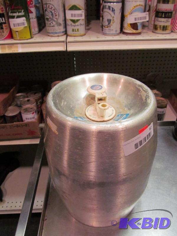 lot 87 image: RARE Vintage Hamms Cast Aluminum 2 Gallon Pressurized Tapper Keg