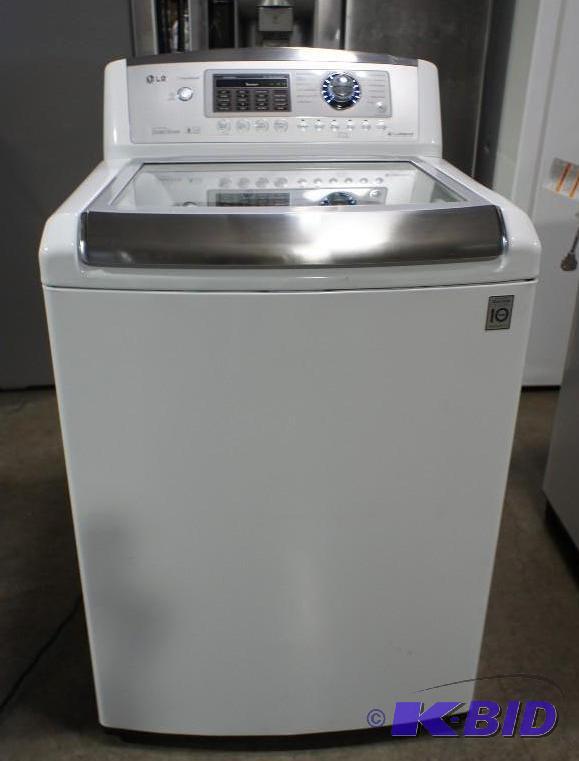 lot 6 image: LG Washer Model # (WT5070CW) MSRP $ 1029 Tes...