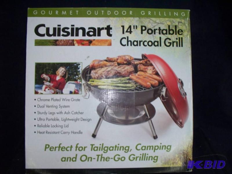 lot 26 image: Cuisinart 14 inch portable grill new in box...