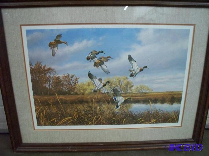 lot 36 image: 27x35 Duck picture By David Maass...