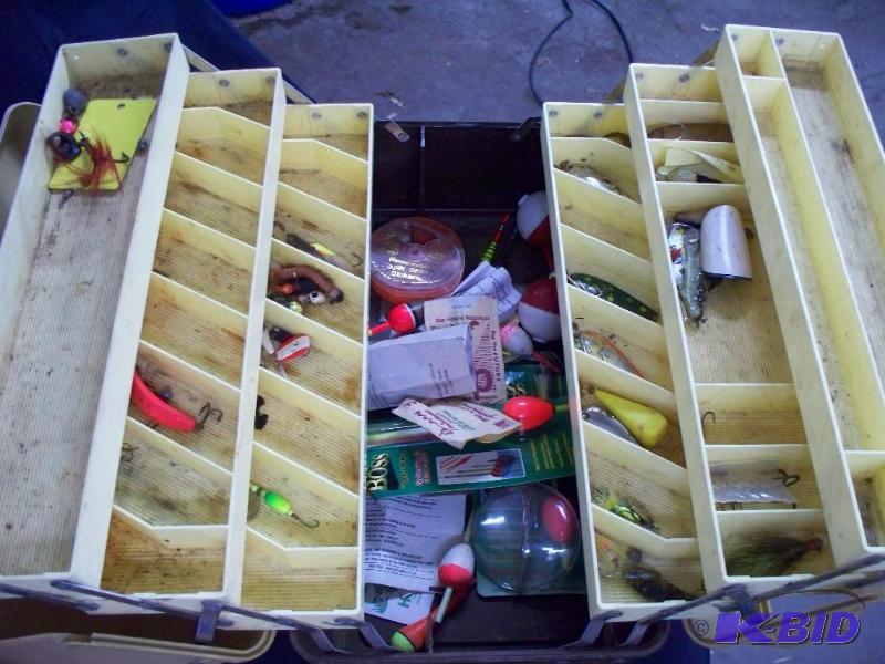 lot 56 image: Tackle box with tackle...