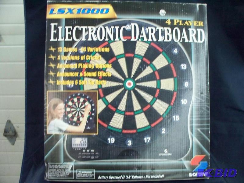 lot 59 image: Dart board new in box...