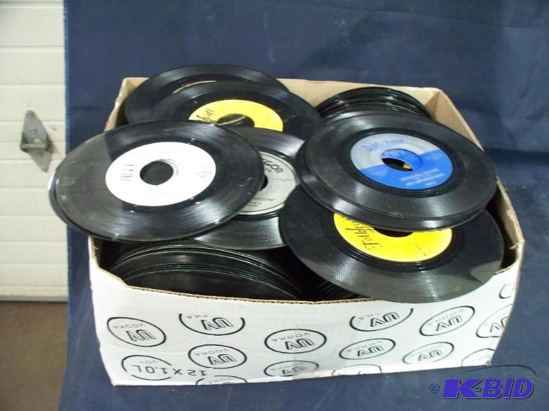 lot 74 image: Box of old records...