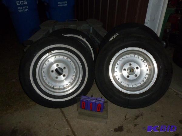 4 aluminum center line wheels with used tires...