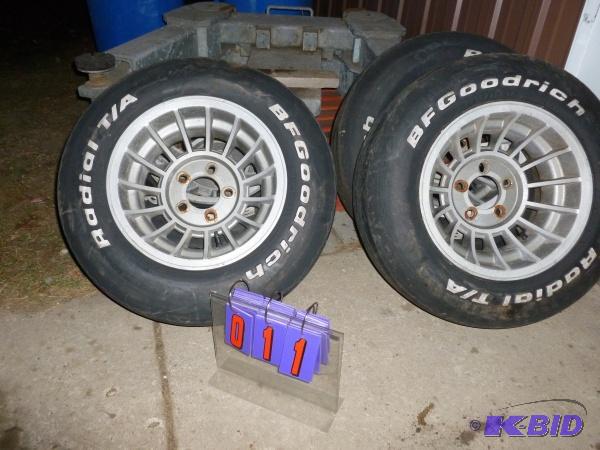 14&quot aluminum ribbed wheels. 5 bolt patte...