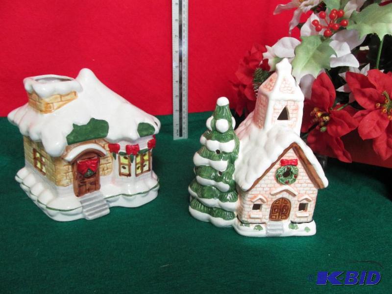 WInter Scene House and Church