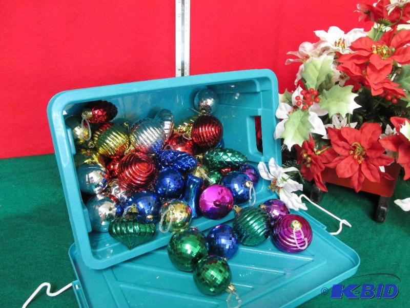 Bucket of Plastic Ornaments