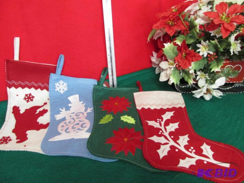 4 Very Pretty Christmas Stockings -- NEW