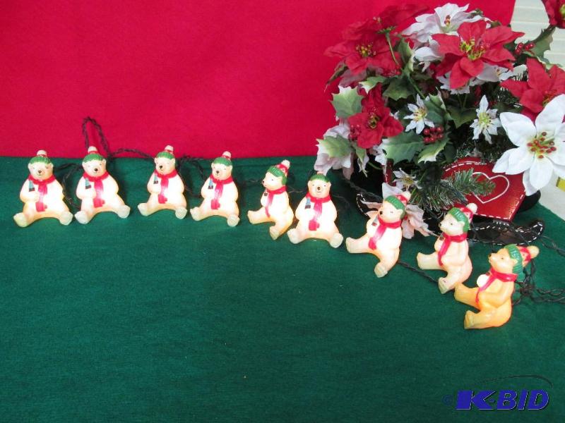 Vintage Coca Cola Bears String of Lights