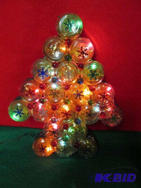 Unusual Vintage Home-Made Lighted Tree