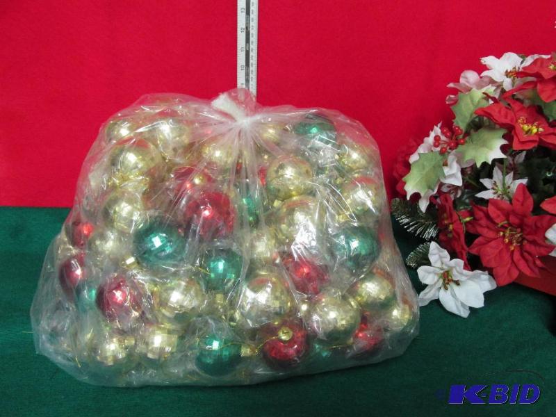 A HUGE bag of Bright Plastic Ornaments - NEW