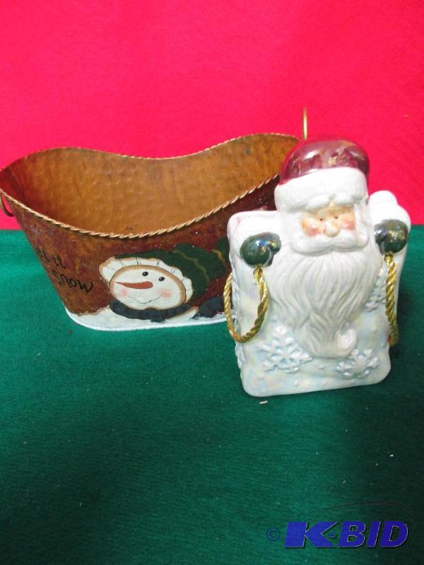 Let It Snow TinCard Holder and Adorable Santa