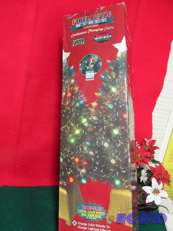 36 Fiber Optic Christmas Tree with Ornaments