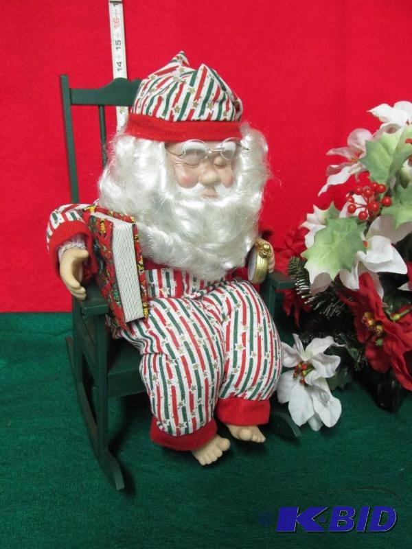 Sleeping Santa in his Rocking Chair