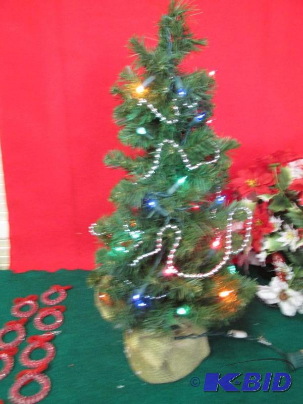 Nice Lighted Tree with Decorations.