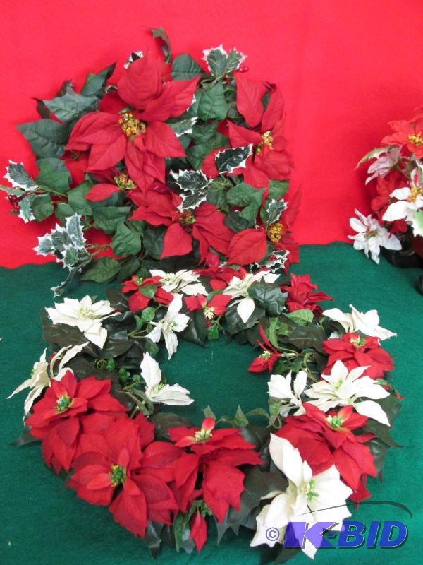 Two Poinsettia Wreaths