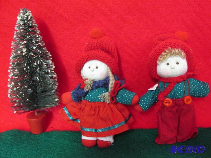 Two Vintage Dolls  from Norway and a Tree from somewhere