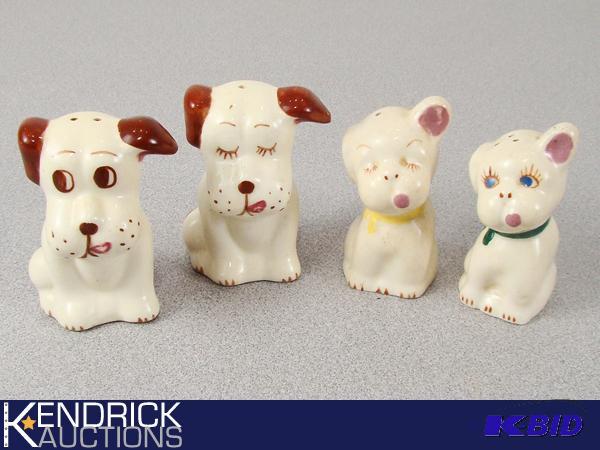 lot 115 image: 2 Sets of Vintage Dog Themed Salt and Pepper Shakers