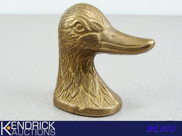 lot 161 image: Solid Brass Duck Head Finial