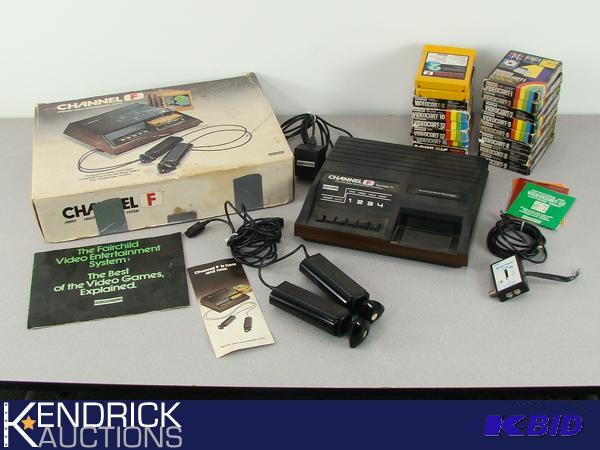 lot 2 image: Vintage Video F System II Gaming System, and Games