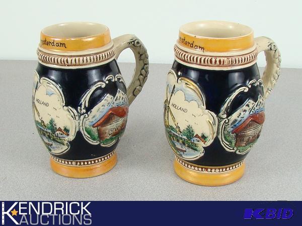 lot 20 image: 2 Vintage Amsterdam Beer Steins