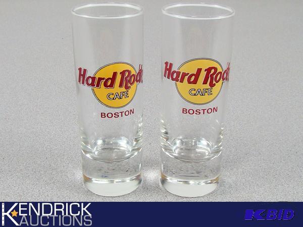 lot 21 image: 2 Hard Rock Cafe Boston Shot Glasses