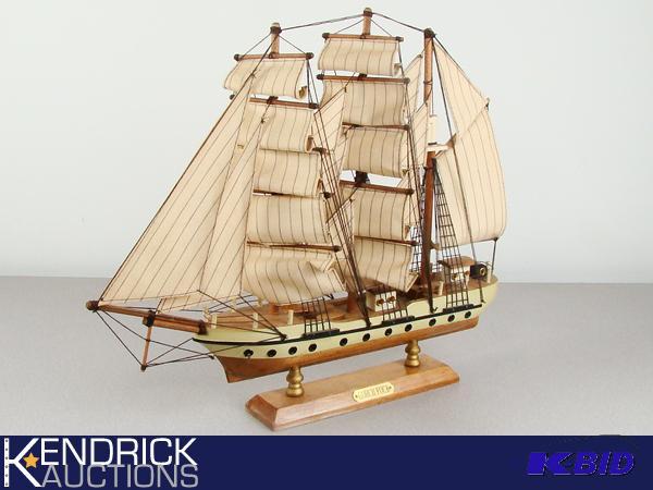 lot 36 image: Vintage Wooden Ship Model Gorch Fock