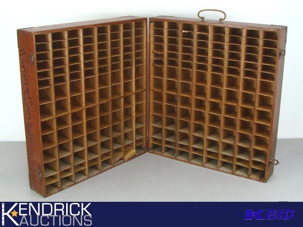 lot 49 image: Antique Train Mail Car Zip Code Separator Case