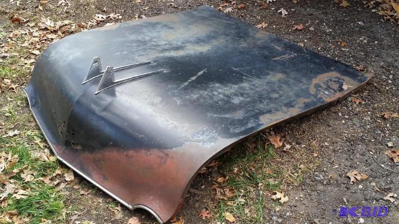 Old car hood. Looks like it could be 50s or ...