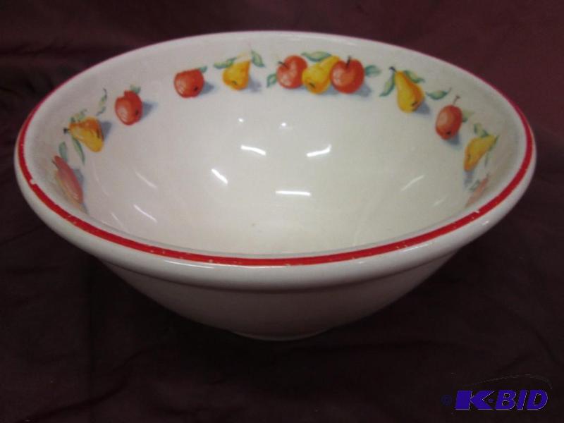 lot 118 image: Hotoven Harker bowl with fruit pattern, 9...
