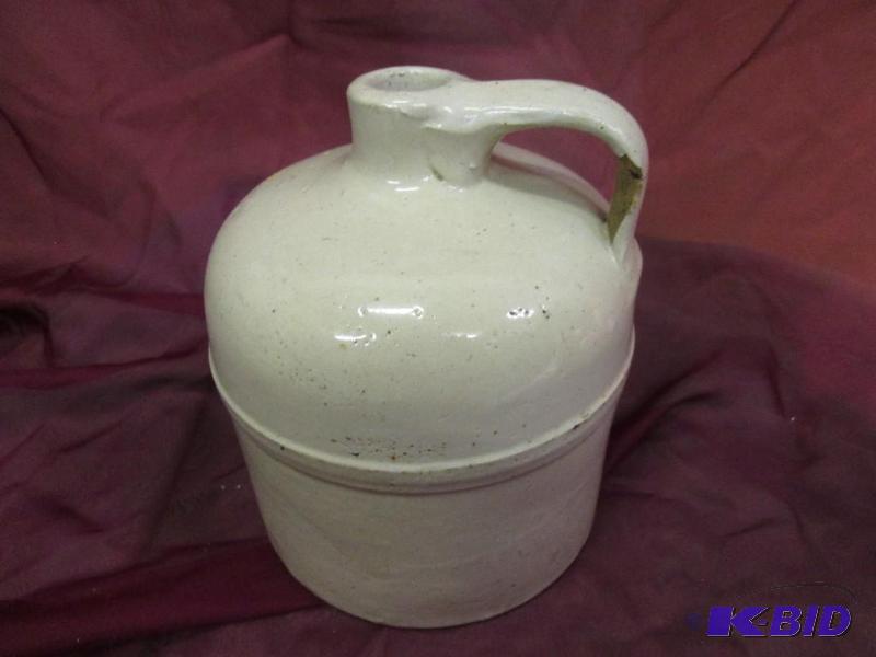 lot 150 image: Small tan jug, 8 tall...