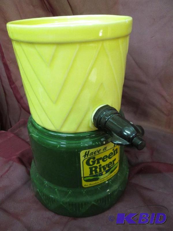 lot 169 image: Green River water jug, 11 tall...